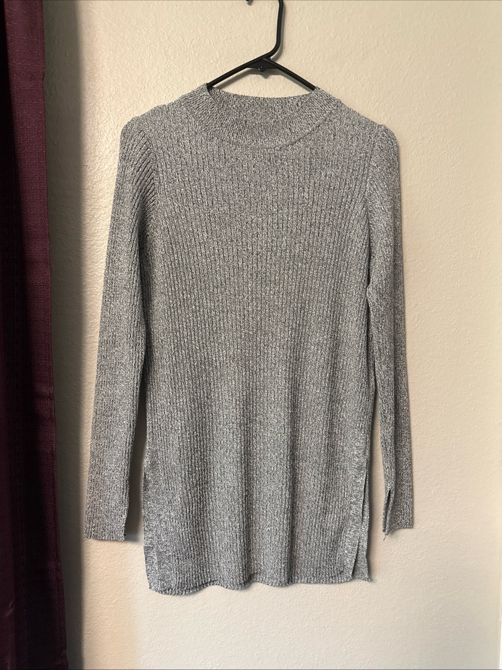 RB33 Top Shop Long Tunic Sweater With Slits Size 8